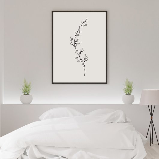 Minimalistische Floral Line Art Poster