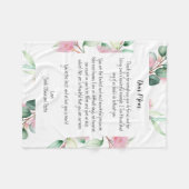 Minimalistische Floral Moederdag Grandma Message Fleece Deken (Voorkant (Horizontaal))