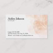 Minimalistische Floral Style Designer Visitekaartje (Achterkant)