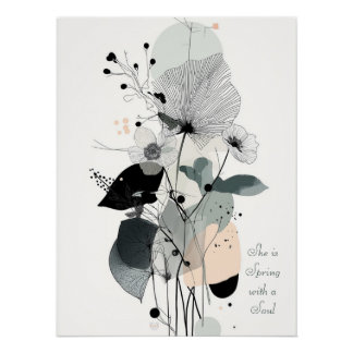 Minimalistische Floral Wall Art Print 1 Perfect Poster