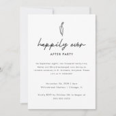 Minimalistische Floral Wedding Elopement Receptie Kaart (Voorkant)