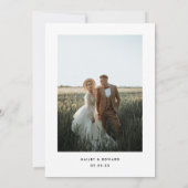 Minimalistische Floral Wedding Elopement Receptie Kaart (Achterkant)