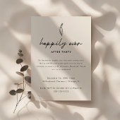 Minimalistische Floral Wedding Elopement Receptie Kaart