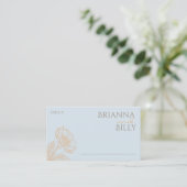 Minimalistische Floral Wedding Place Card Plaatskaartje (Staand voorkant)