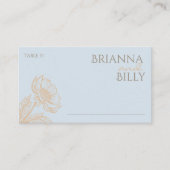 Minimalistische Floral Wedding Place Card Plaatskaartje (Voorkant)