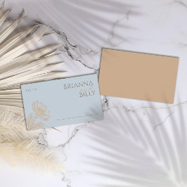 Minimalistische Floral Wedding Place Card Plaatskaartje