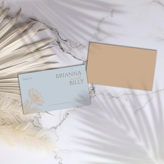 Minimalistische Floral Wedding Place Card Plaatskaartje