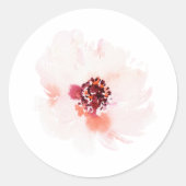 Minimalistische Floral Wedding Sticker (Voorkant)
