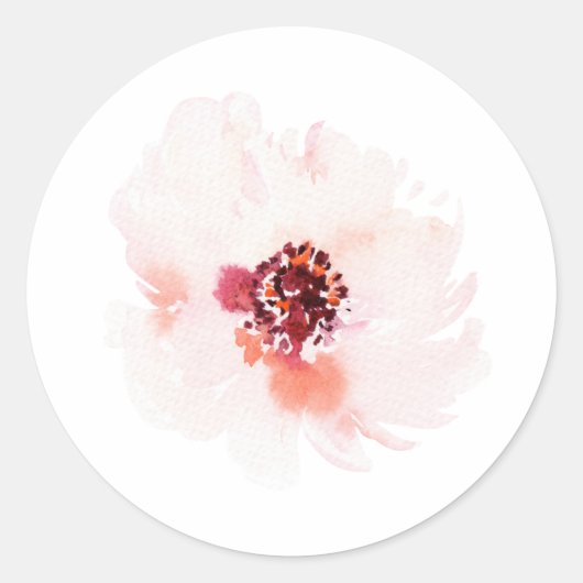 Minimalistische Floral Wedding Sticker (Voorkant)