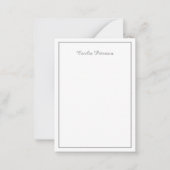 Minimalistische Floral zwart wit potlood tekening Notitiekaartje (Voorkant)