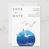 Minimalistische Florida Beach bruiloft foto Save The Date (Voorkant)