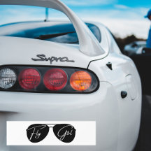 Minimalistische Fly Girl Typografie, Aviator Zonne