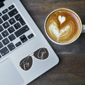 Minimalistische Fly Girl Typografie, Aviator Zonne Sticker
