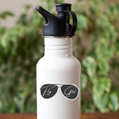 Minimalistische Fly Girl Typografie, Aviator Zonne Sticker