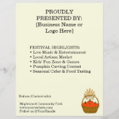 Minimalistische flyer voor het herfstfestival  (Achterkant)