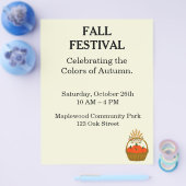 Minimalistische flyer voor het herfstfestival  (Enkel)