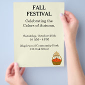 Minimalistische flyer voor het herfstfestival  (Hand)