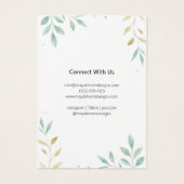 Minimalistische Folder Aangepaste Oorbellen Displa Visitekaartje (Achterkant)