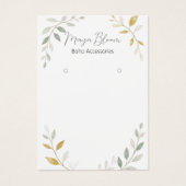 Minimalistische Folder Aangepaste Oorbellen Displa Visitekaartje (Voorkant)