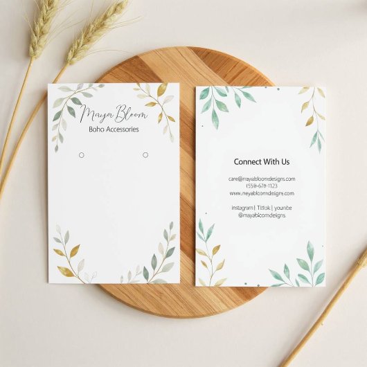 Minimalistische Folder Aangepaste Oorbellen Displa Visitekaartje