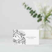 Minimalistische Foliage QR-code  Visitekaartje (Staand voorkant)