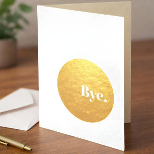 Minimalistische Folie Afscheidskaart voor Collega Kaarten