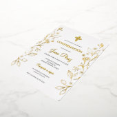 Minimalistische folie goud Spaans bevestiging Folie Uitnodiging (Gedraaid)