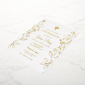 Minimalistische folie goud Spaans bevestiging Uitnodiging (Gedraaid)