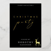 Minimalistische Folie Kerstfeest Uitnodiging (Voorkant)