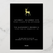 Minimalistische Folie Kerstfeest Uitnodiging (Achterkant)