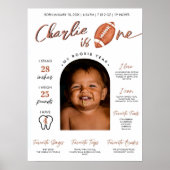 Minimalistische Football Rookie van het Jaar Eerst Poster (Voorkant)