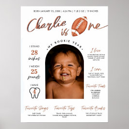 Minimalistische Football Rookie van het Jaar Eerst Poster