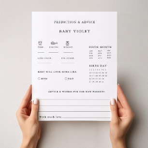 Minimalistische Formele Baby Voorspelling en Advie