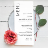 Minimalistische formele bruiloft | Modern elegant Menu