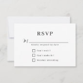 Minimalistische formele bruiloft RSVP kaartje (Voorkant)