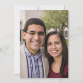 Minimalistische formele paarse tekst trouwkaart kaart (Achterkant)