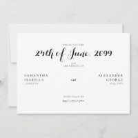 Minimalistische formele zwarte en witte tijdloze b
