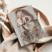 Minimalistische foto 18e verjaardagsfeest kaart