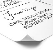 Minimalistische foto 1e verjaardag mijlpaal teken poster (Hoek)