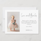 Minimalistische foto 1e Verjaardagsliefde en Bedan Kaart (Voorkant)