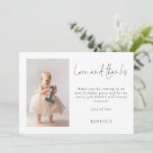 Minimalistische foto 1e Verjaardagsliefde en Bedan Kaart (Staand voorkant)