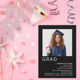 Minimalistische foto 2022 Afstuderen zwart Kaart