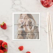 Minimalistische foto 20ste verjaardagsfeest servet (Insitu)