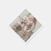 Minimalistische foto 20ste verjaardagsfeest servet (Hoek)