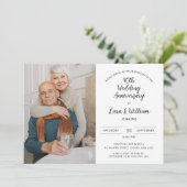 Minimalistische foto 40ste huwelijksverjaardag kaart (Staand voorkant)