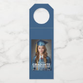 Minimalistische foto 8e klas Afstuderen Aankondigi Flessenhanger (Voorkant)