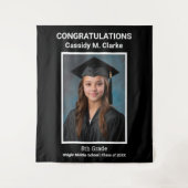 Minimalistische foto 8e klas Afstuderen Achtergron Wandkleed (Voorkant)