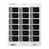 Minimalistische foto 8e klas Afstuderen adres Etiket (Full Sheet)