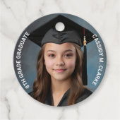 Minimalistische foto 8e klas Afstuderen Bedankjes Labels (Voorkant)