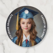 Minimalistische foto 8e klas Afstuderen Bedankjes Labels (Voorkant)